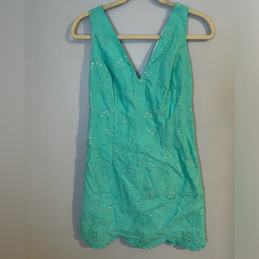 Lilly Pulitzer Aqua Eyelet Dress